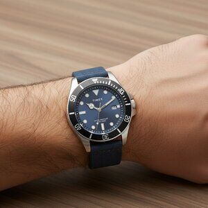 NWT Authentic Timex Harborside Coast Quartz Blue Dial Men's Watch